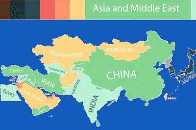 cost of living comparison map asia and middle east